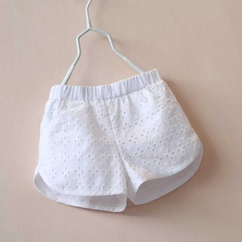 2018 new Girls bow Kids Clothes Girl Fashion Summer Clothing European Brand Style Crochet Shor kids | Мать и ребенок