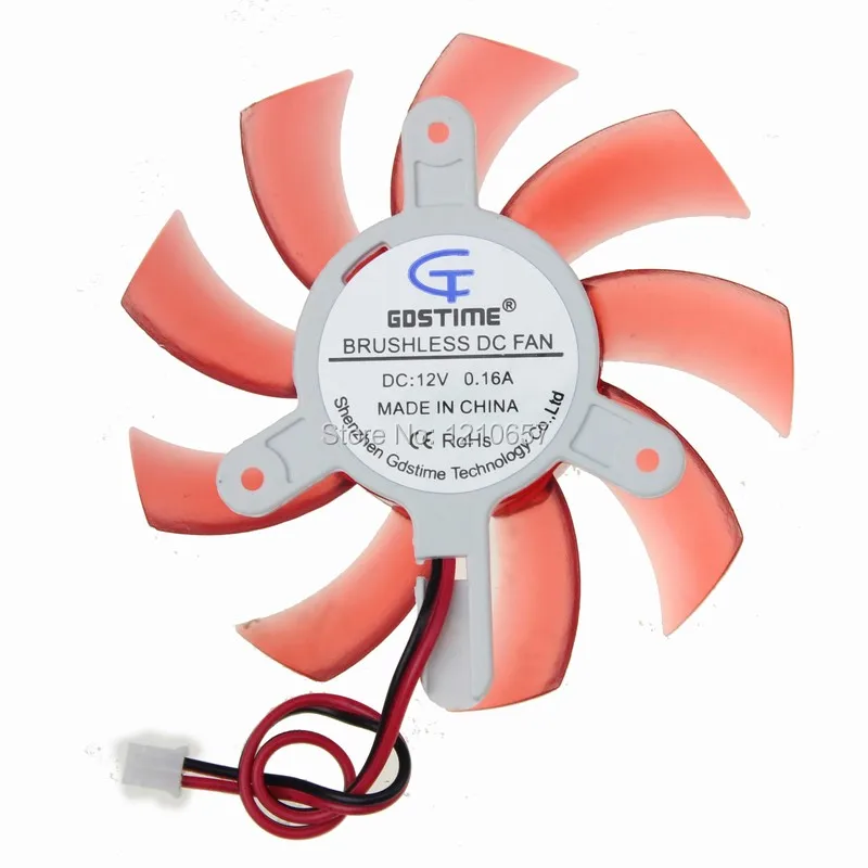 2 шт. Лот 75 мм 12 В 2Pin PC Графика VGA Видео карта радиатора охлаждения Cooler Замена