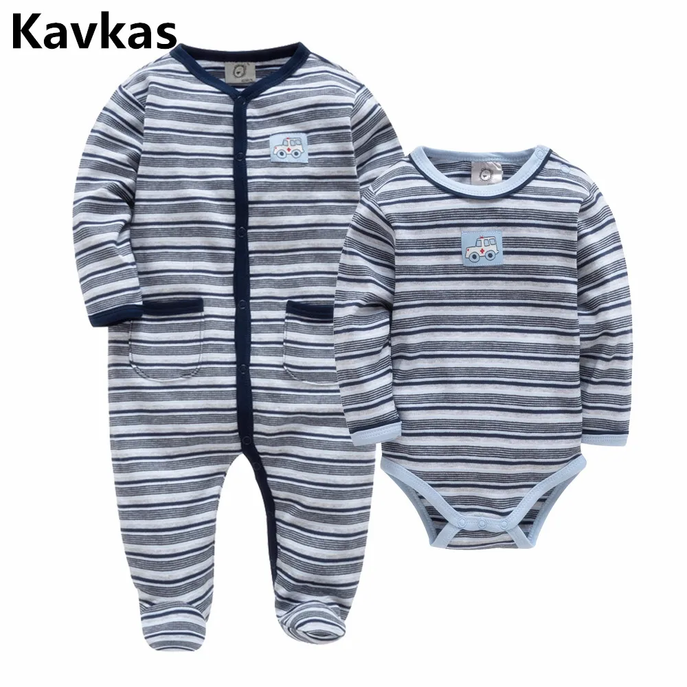 Комплект одежды для новорожденных Kavkas зимняя одежда в полоску с длинными