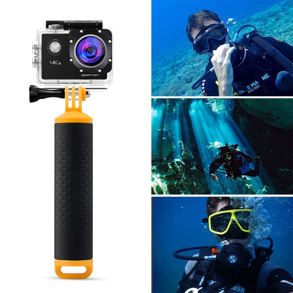 Apeman поплавок Водонепроницаемый плавающей рукоятки палка для селфи нескользящей