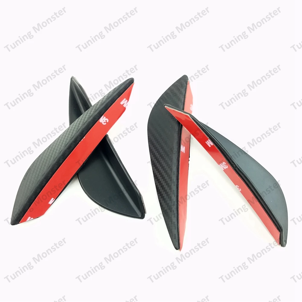 Универсальный Спойлер Monster для переднего бампера 4 шт. карбоновый сплиттер губ|front