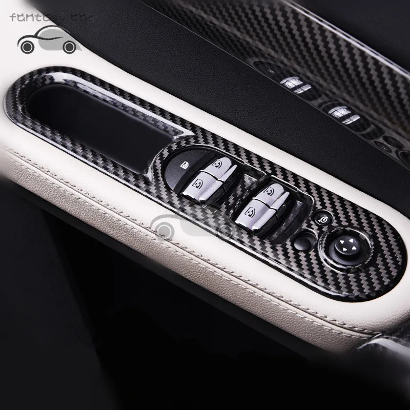 Наклейка из углеродного волокна для панели управления автомобильными окошками