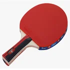 Профессиональные теннисные ракетки из тополя, весла для пинг-понга, длиннаякороткая ручка, теннисные ракетки для студентов, с сумкой, 1 шт.