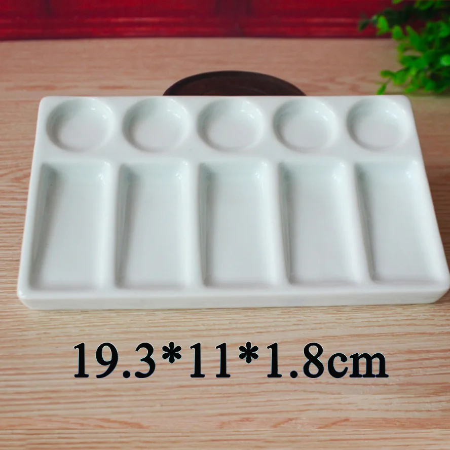 Белая керамическая Акварельная палитра занятия художником белая