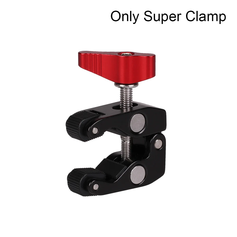 Super Clamp Супер Зажим 11/7 дюймов шарнирная Волшебная рукоятка для монтажа монитора светодиодный светильник ЖК-видео вспышка DSLR камера аксессуары для фотостудии - Цвет: Super Clamp