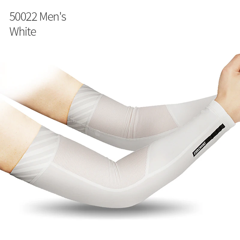50022 Men White Coolсмена летние ледяные рукавицы велосипедные гетры спортивные с защитой от ультрафиолета велосипедные рукавицы для рыбалки и бега велосипедные рукавицы - Цвет: 50022 Men White