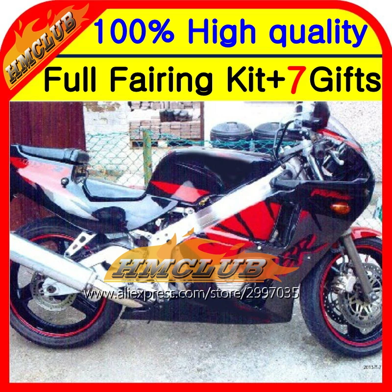 

Body For HONDA CBR400RR NC23 87-89 Red black CBR400 RR 87 88 89 HM5726 CBR 400RR 1987 1988 Stock red blk 1989 NC23 Fairing