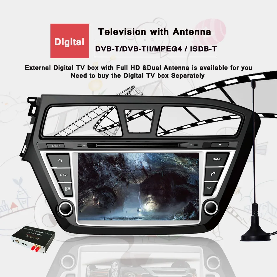 8 &quot1024*600 2DIN android 10 0 автомобильный DVD плеер стерео видео радио DAB + Gps карта для Hyundai