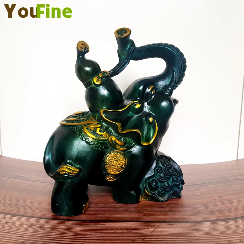 

Bronze Elephant Statue Painted Bronze Elephant Sculpture Animal Sculptures Interior Home Crafts Decoration Ornaments