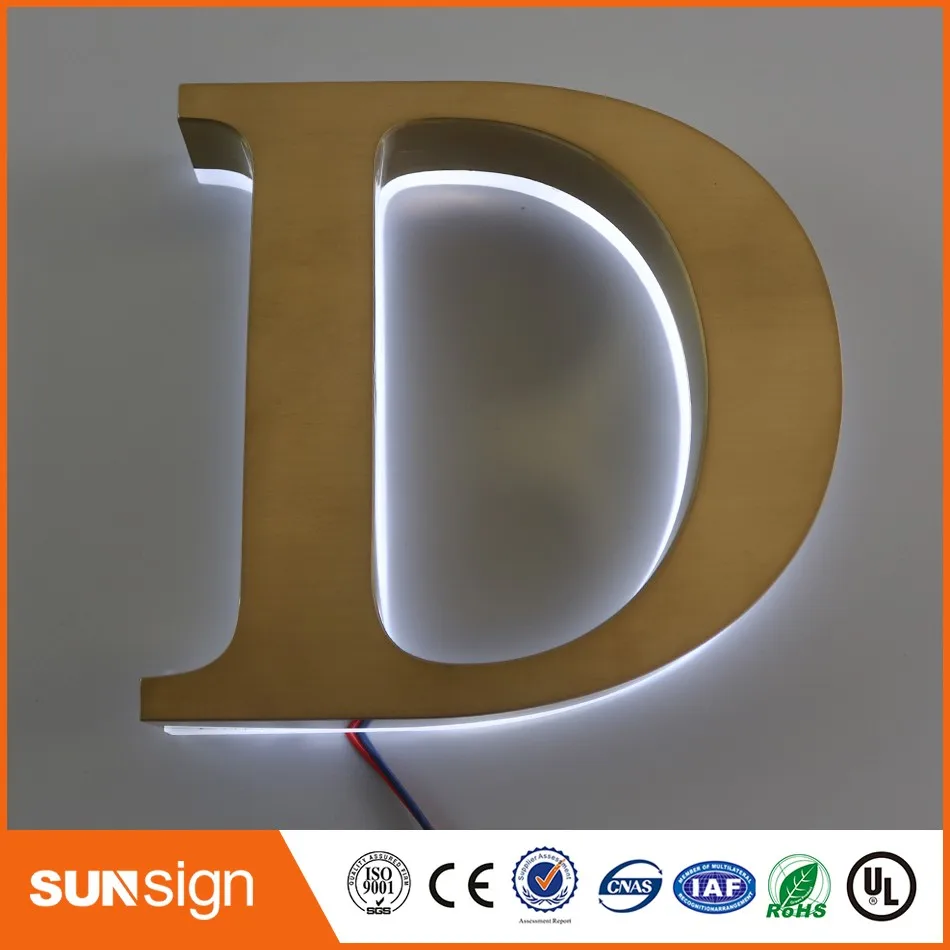 Наружный светодиодный с подсветкой 3D буквы металлической надпись|letter sign|led letters