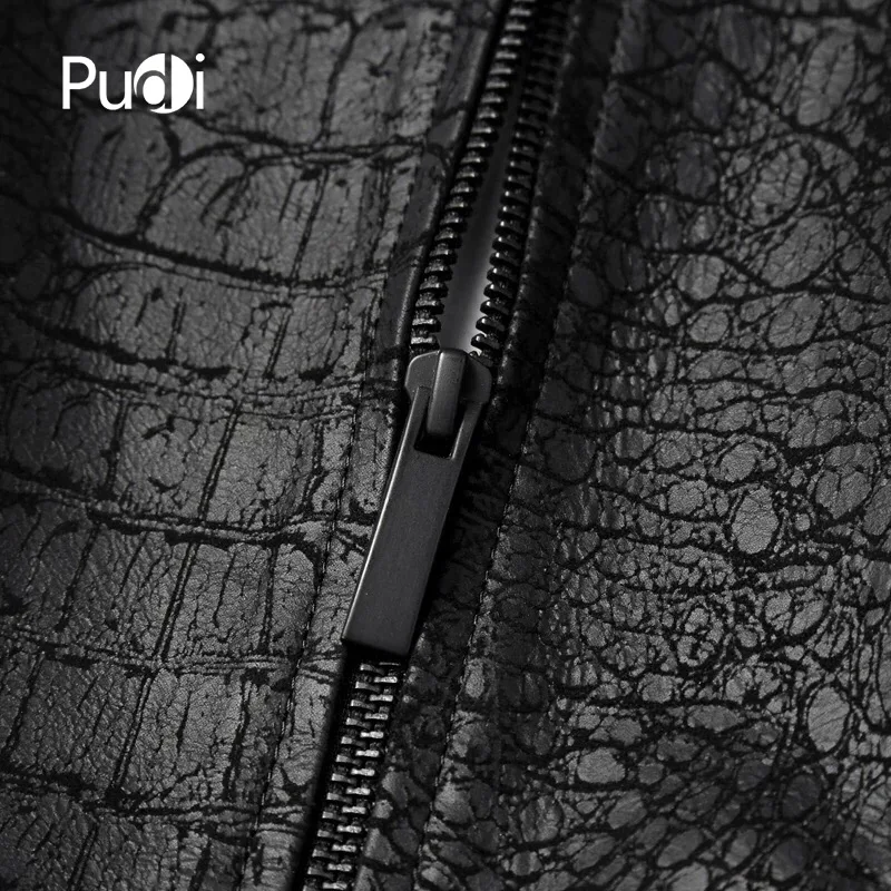 PUDI MT836 мужские Новые Модные Куртки из натуральной овечьей кожи с капюшоном и воротником Осень Зима Повседневная Верхняя одежда