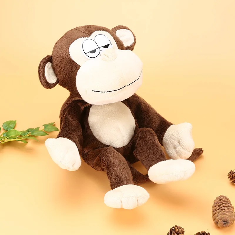Электронная плюшевая обезьянка с управлением звуком, робот-обезьянка, игрушка, смеющееся говорящее интерактивное животное, электрический ...