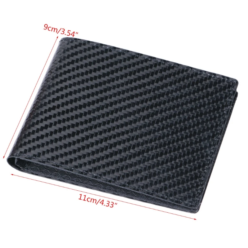 Модный мужской двойной RFID кошелек из углеродного волокна с отделением для