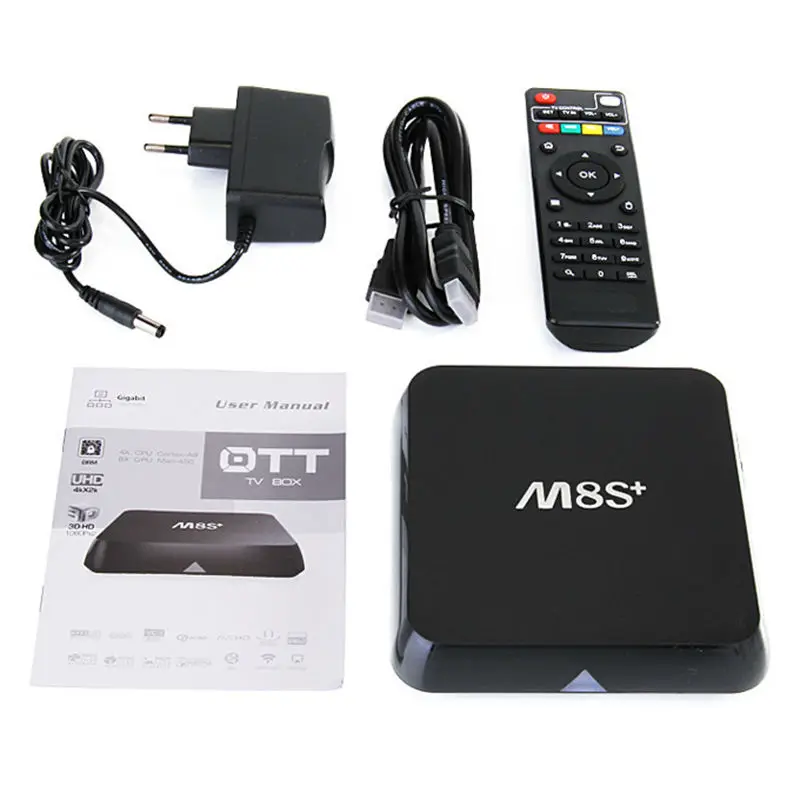 M8S Плюс/M8S + Android ТВ Box 5.1 Amlogic S812 4 ядра Wi-Fi 2 ГБ/8 ГБ H.265 HEVC gigabit LAN Коди телеприставке |
