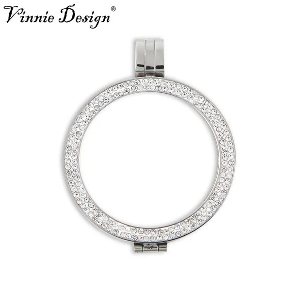 Ювелирные изделия Vinnie Design Большая подвеска 35 мм с двойными кристаллами держатель