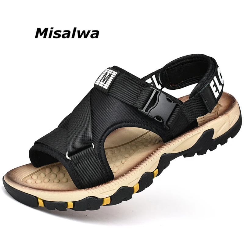 Сандалии Misalwa мужские без шнуровки Модные Удобные повседневные пляжные