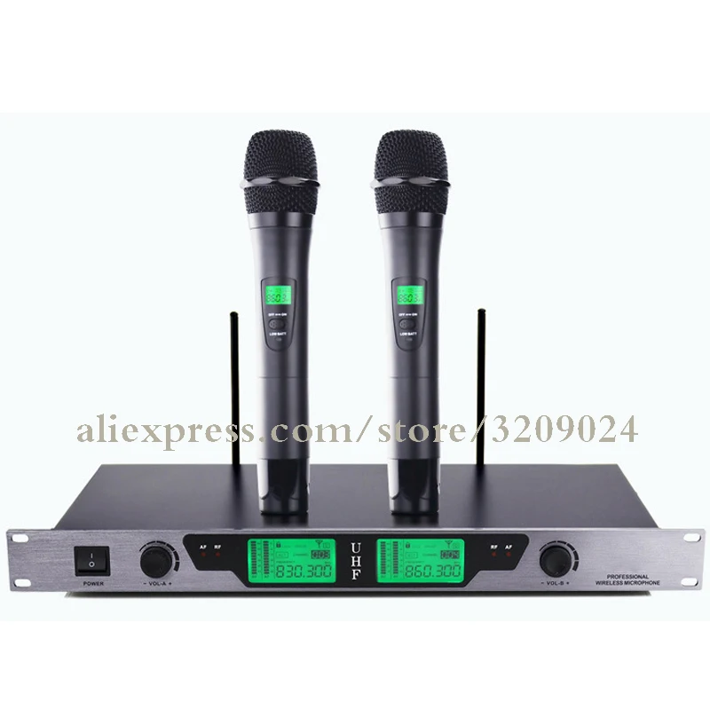 

Host Stage Show KTV Karaoke Wireless Microphone U Segment 2 Mic UHF