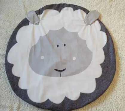 sheep Коврик для альпинизма с животными, детские коврики для игр, мягкий хлопковый коврик для новорожденных, одеяло для ползания, круглый ковер, коврик для игрушек - Цвет: sheep