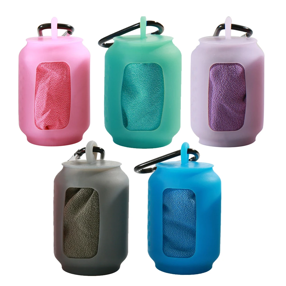 Портативное спортивное полотенце с Силиконовым чехол быстросохнущее холодное