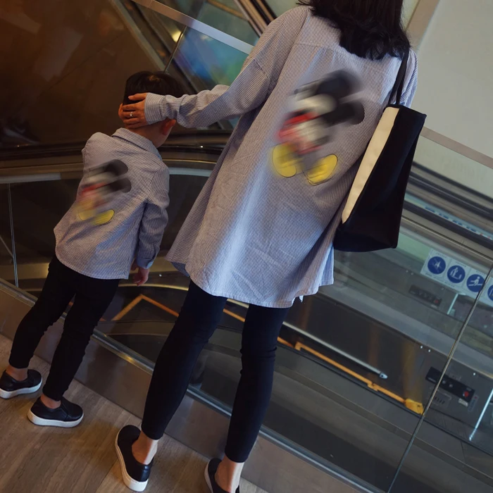 Family fashion spring 2016 clothes for mother and son parent-child shirt long-sleeve outerwear | Мать и ребенок