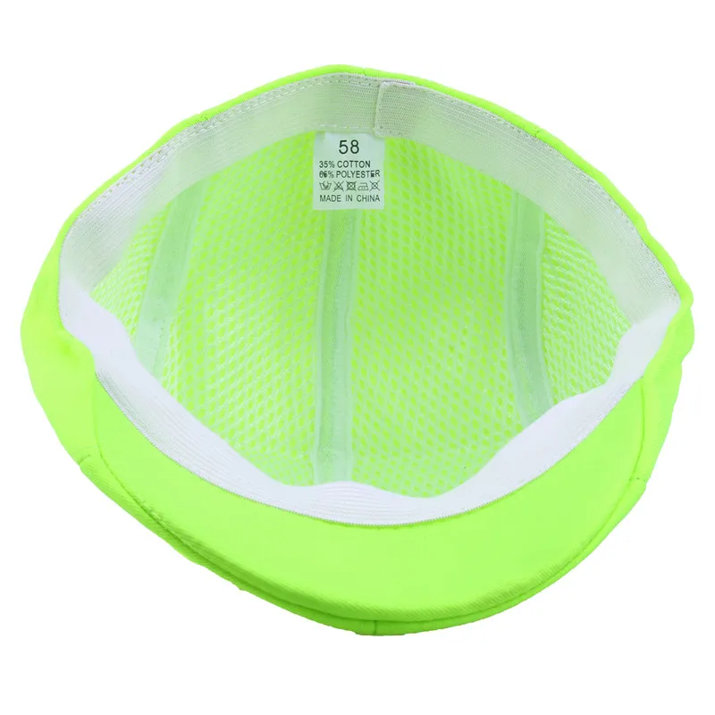 Женские береты унисекс CRUOXIBB флуоресцентные цветные хлопковые шапки для мужчин и