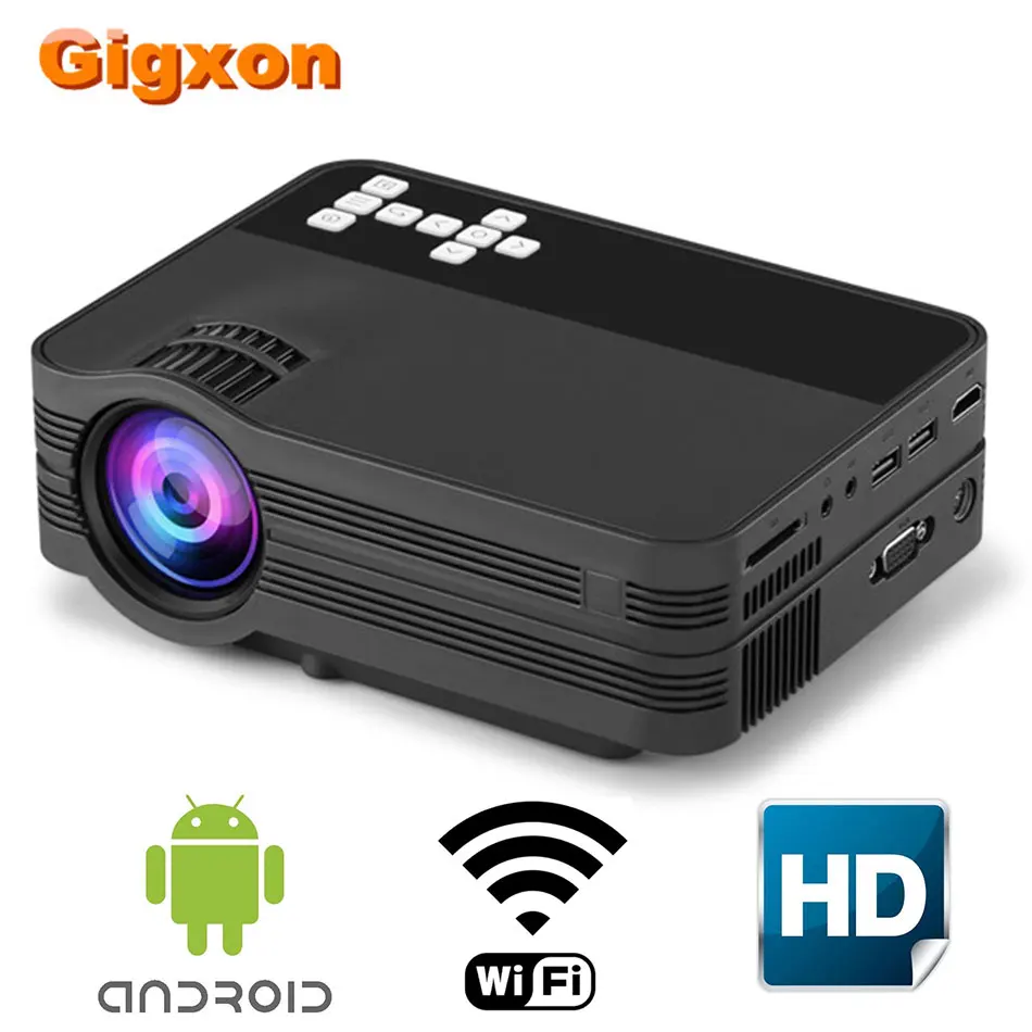 Gigxon G10 800x480 2000 люмен Android 1 Гб+ 8 Гб Видео проектор домашний кинотеатр wifi bluetooth Поддержка 1080P 3D Full HD проектор 3D