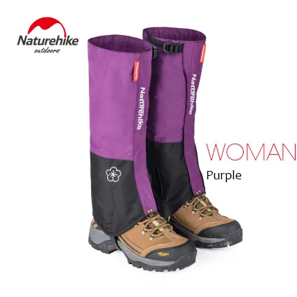 Woman Purple Naturehike водонепроницаемые Зимние гетры для пеших прогулок на открытом воздухе, походные леггинсы для прогулок, мужские и женские гетры, грязевые непромокаемые чехлы для обуви - Цвет: Woman Purple