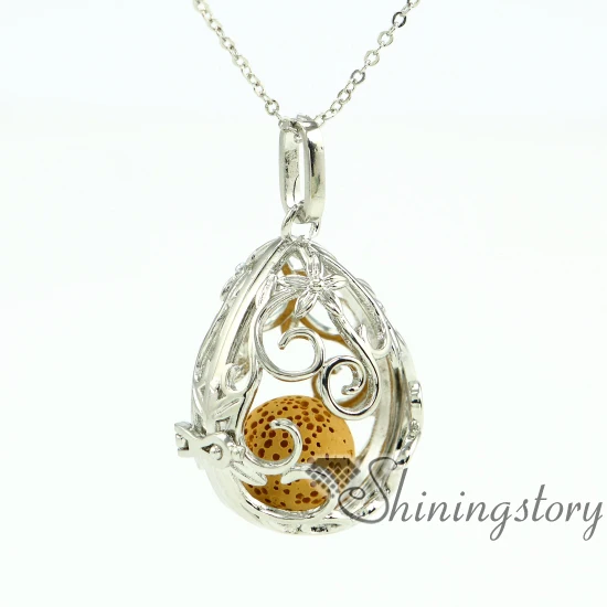 Teardrop ажурные ювелирные изделия из эфирного масла оптом диффузор ожерелье