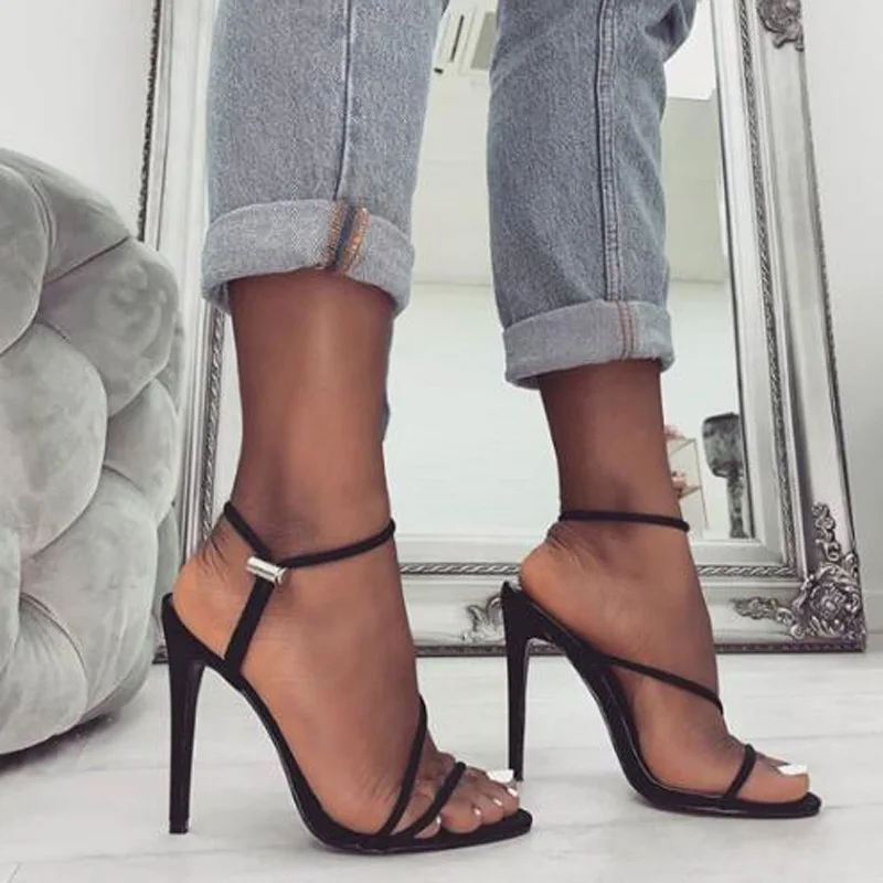 Женские летние сандалии на высоком каблуке комфортные Замшевые женские туфли