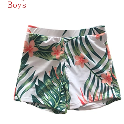 Boys Одинаковые Семейные купальные костюмы; купальник бикини для мамы и дочки; шорты для папы и сына; купальные костюмы для маленьких девочек; пляжные купальники - Цвет: Boys