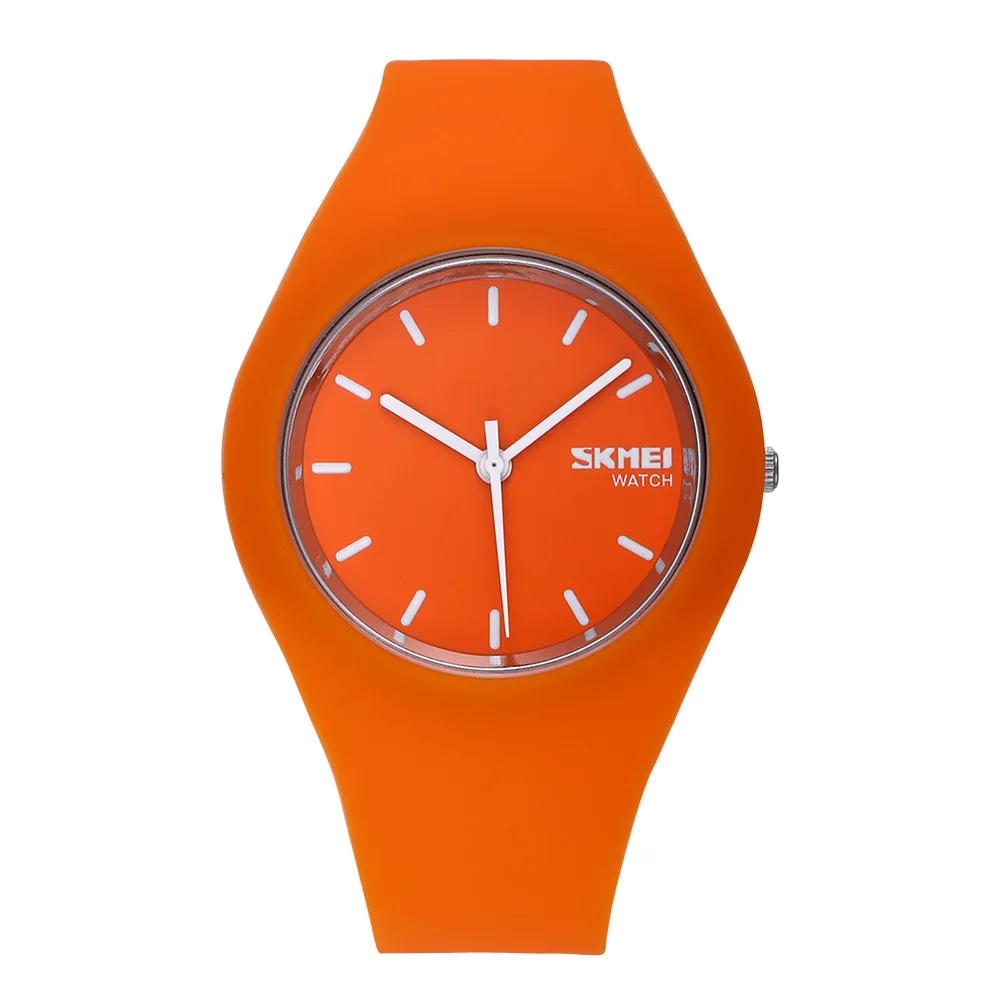 orange Новые модные женские спортивные часы, силиконовые мужские повседневные часы, кварцевые часы для студентов, Relogio MasculinoRelogioFeminino RelojMujer - Цвет: orange