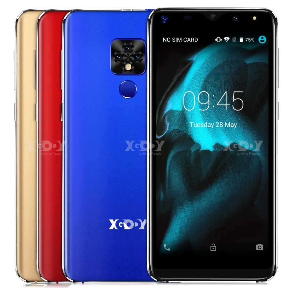 Xgody mate 20 мини мобильный телефон Android 9,0 2500 мАч мобильный телефон четырехъядерный 1 Гб+ 16 Гб 5,5 дюймов 18:9 экран Двойная камера 3g смартфон