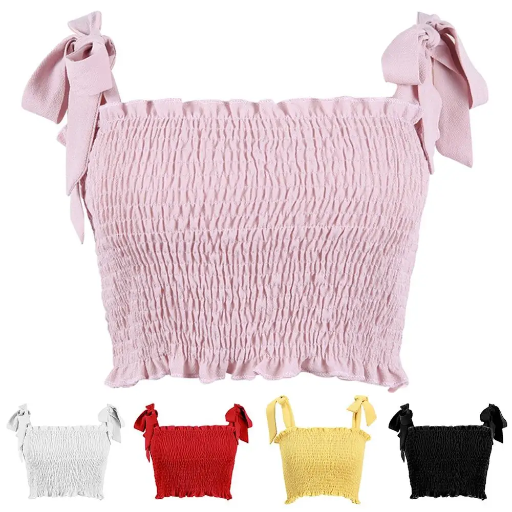 Топ женский клетчатый эластичный повседневный однотонный модный пикантный