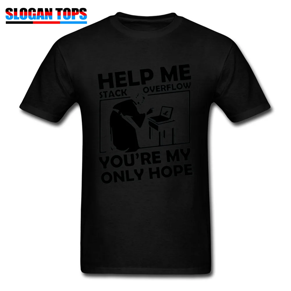 Футболка с персонажами из комиксов, Мужская футболка Star Wars Help Me Stack Overflow You're My Hope, футболка с буквенным принтом, белая одежда, хлопок, футболки