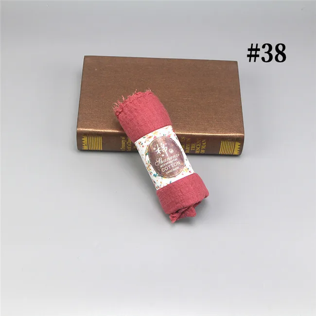color38MSL090 Цена, 70*180 см, Женский мусульманский хиджаб, шарф, femme musulman, мягкий хлопок, платок, исламский хиджаб, шали и обертывания - Цвет: color38MSL090