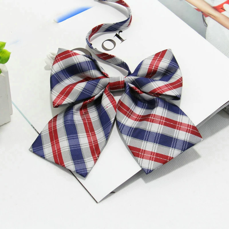 

Ties Women Striped Printing Plaid Embroidery Kawaii Uniform Womens Bow Tie Students Simple Trendy Chic All-match Formal Bow-tie