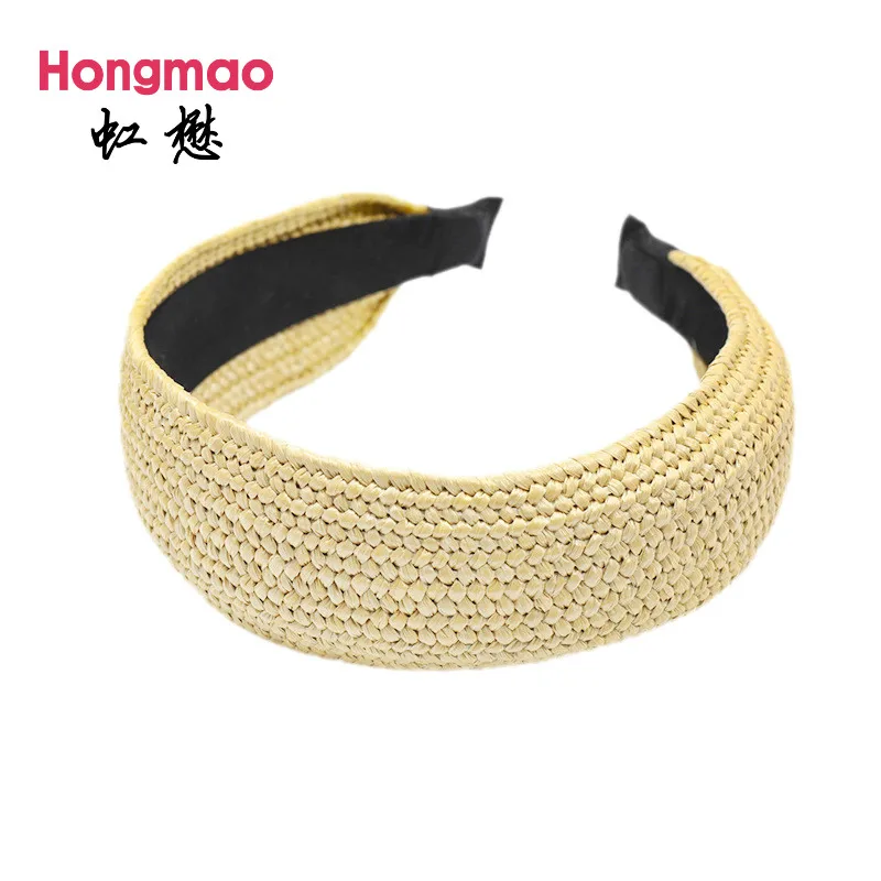 Повязка на голову в богемном стиле женская винтажный Плетеный ободок из соломы