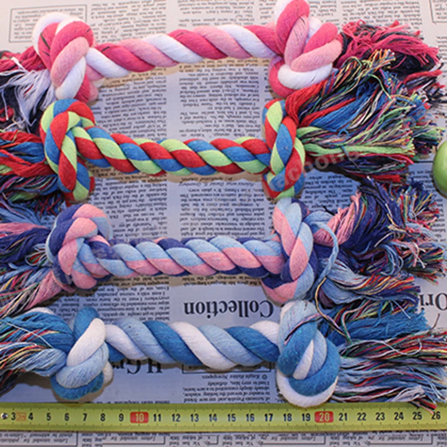 Bone Dog игрушечная гантель хлопковая веревка двойные интересные сильные игрушки