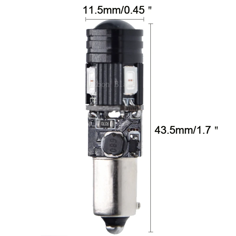 2 шт. оранжевый Янтарный 4SMD+ XBD 5 Вт Canbus ОШИБОК BA9S BAX9S BAY9S светодиодные лампы для парковки T4W H6W H21W для автомобильного освещения 12 В постоянного тока