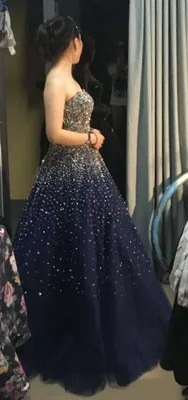Пышные длинные платья для выпускного вечера, vestido debutante vestidos de 15 anos, милые 16 платьев, бальные платья Royer, синие Бальные платья с бисером