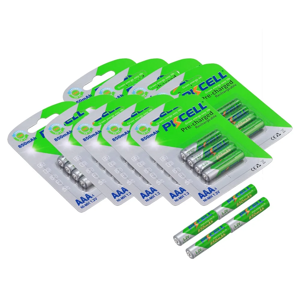 100 шт. перезаряжаемые аккумуляторы AAA Ni MH 850 мАч 1 2 в| |