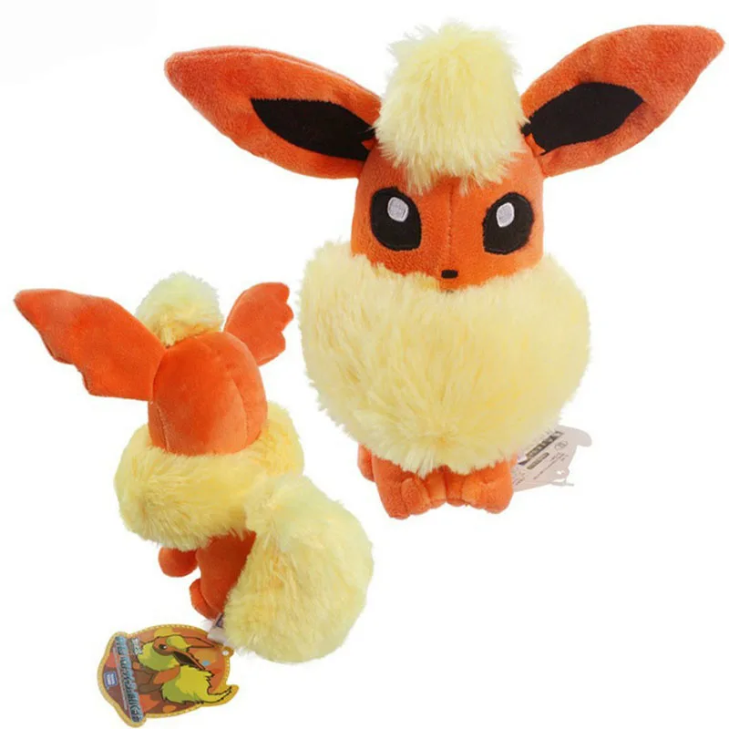 Плюшевые Umbreon Espeon Glaceon Vaporeon Eevee плюшевые игрушки Фигурки игрушки 20 см мягкие набивные из аниме Мультяшные куклы - Цвет: Flareon