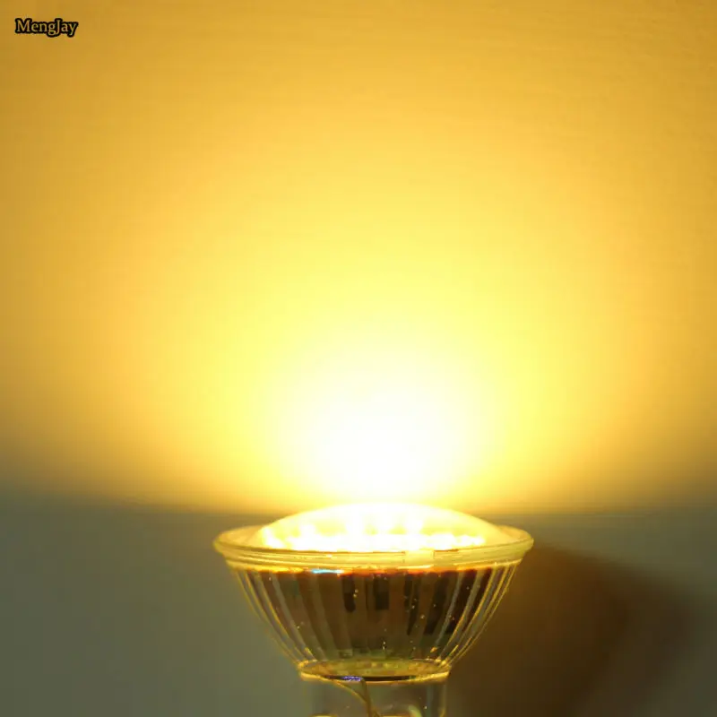 15x GU10 480lm 640lm 5w 6w SMD 3528 48 60 Светодиодная лампа со стеклянной крышкой холодный и
