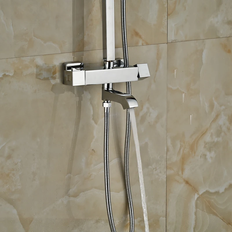 2016 Новая Ванная комната термостатический душ Набор кран с двойной ручкой 8 &quotдуш