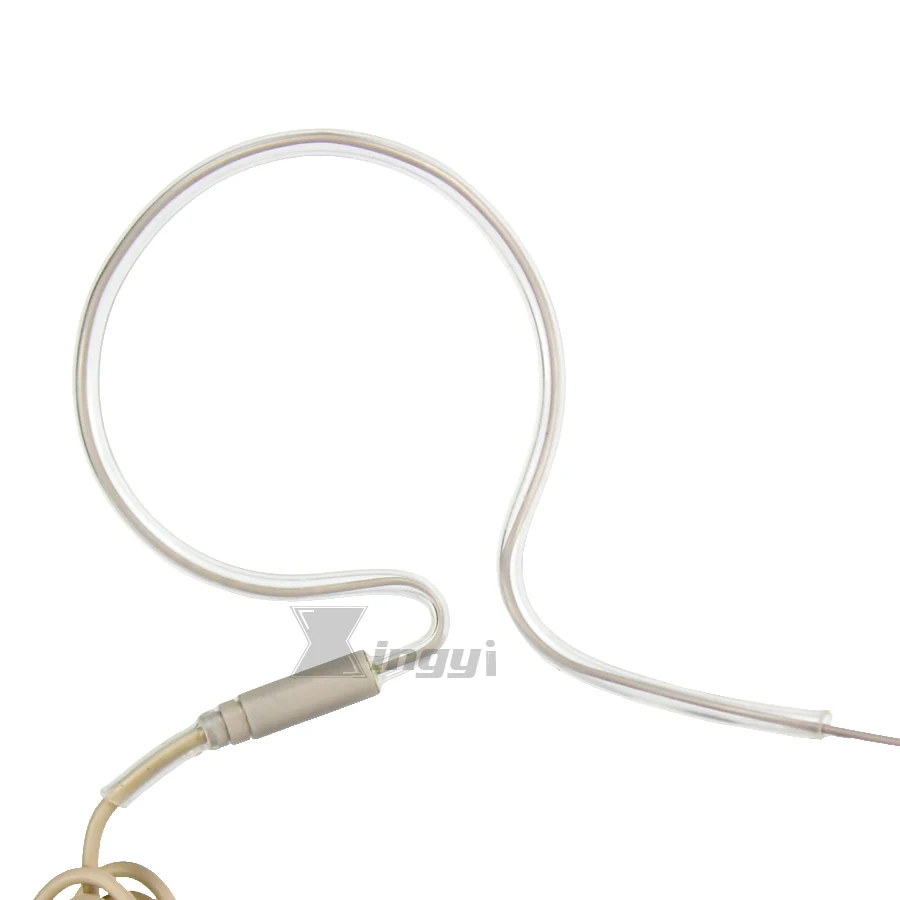 Бежевая Проводная гарнитура с одним ушным крючком микрофон штепсельная вилка