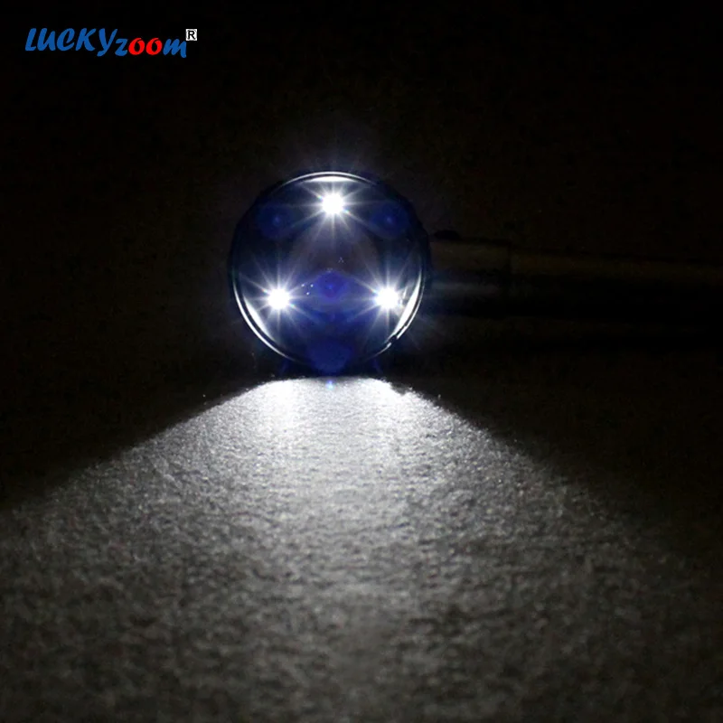 Luckyzoom ручной светодиодный освещенный увеличитель Оптическое стекло лупа со светодиодный лампой Металлические Ювелирные изделия Лупа Ремонт Lupa со шкалой