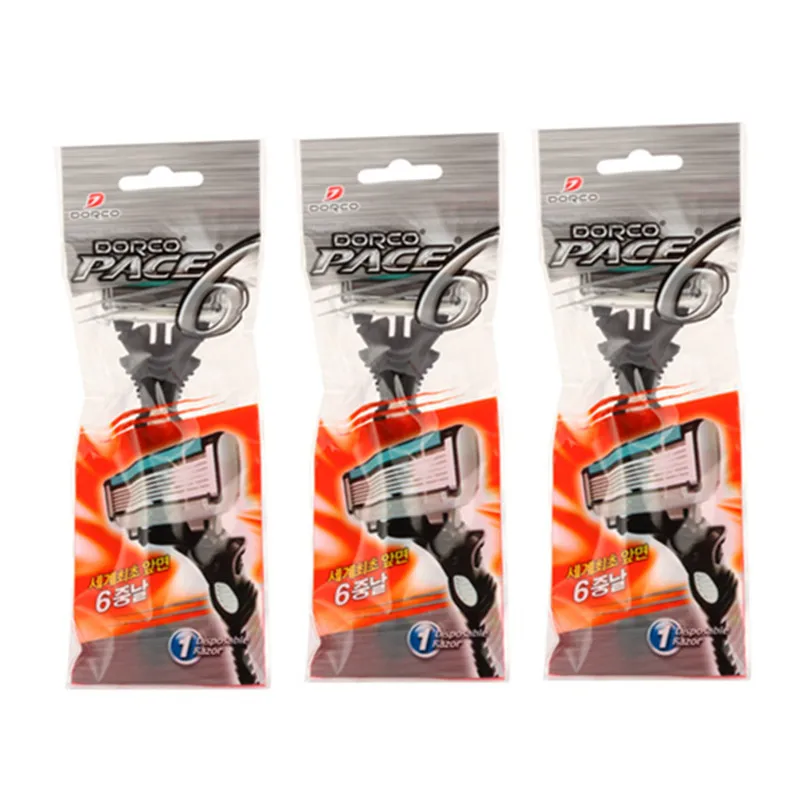 3Pcs/lot Original Shaver Pace 6 Blades Razor Blade Shaving Personal Stainless Steel Safety for Men | Бытовая техника
