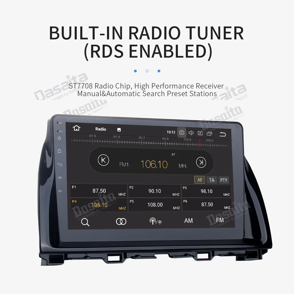 Dasaita 10," Android 9,0 Автомобильный gps радио плеер для Mazda CX5 CX-5 2013 с восьмиядерным 4 ГБ 32 ГБ авто стерео Мультимедиа