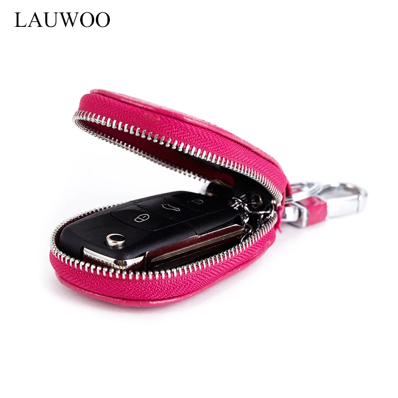 Lauwoo Для женщин классический образец крокодил на молнии Key Holder бумажник мужчин
