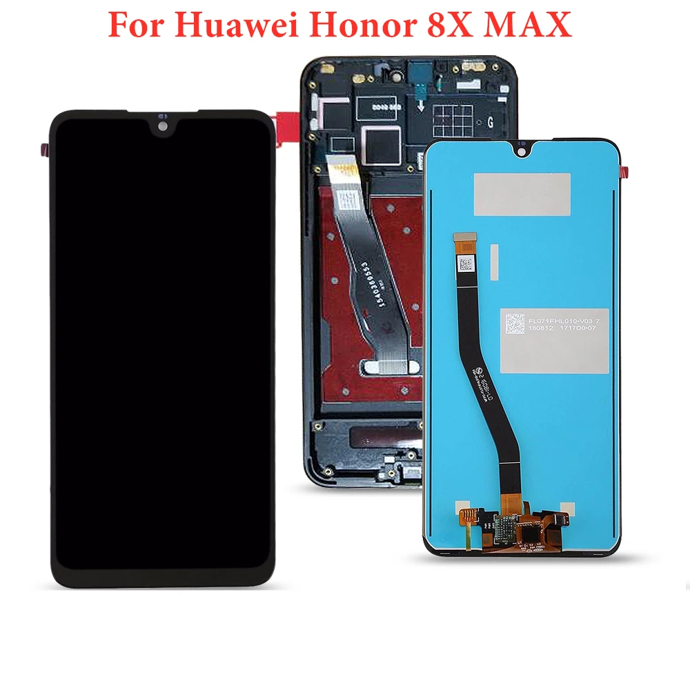 Для huawei Honor 8X MAX ЖК дисплей с сенсорным экраном дигитайзер сборка + рамка для экран